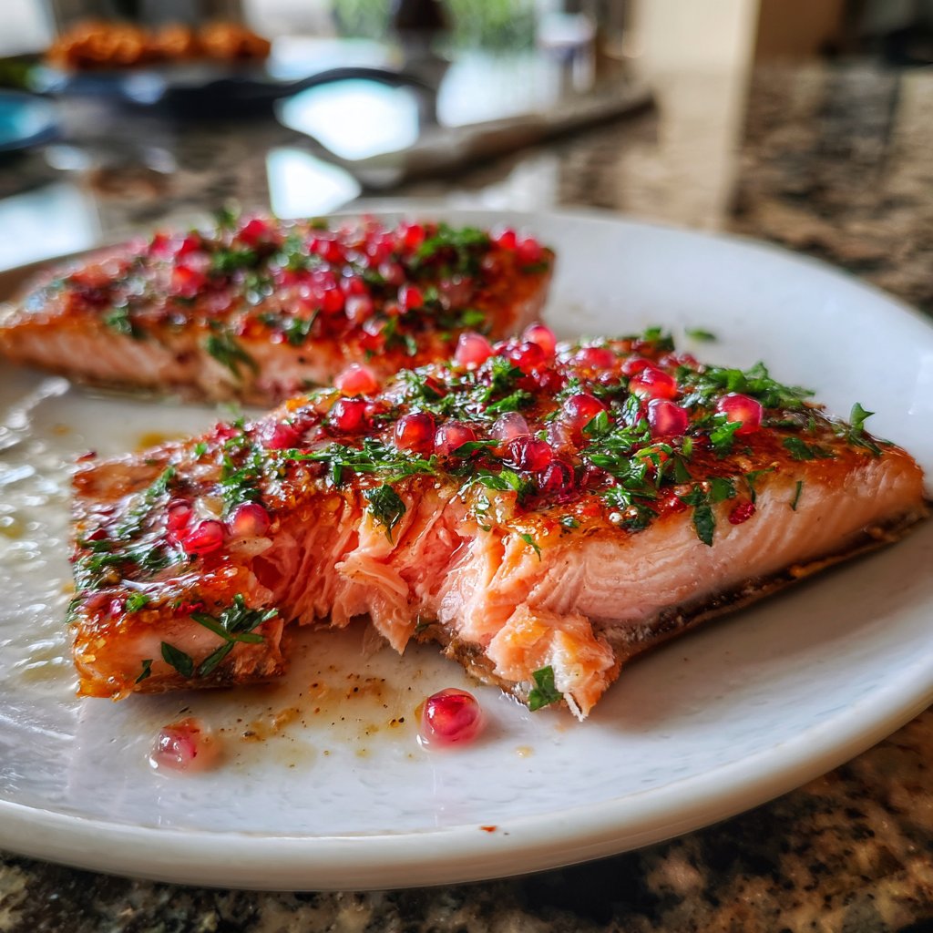 Lachs mit rosa Pfeffersauce