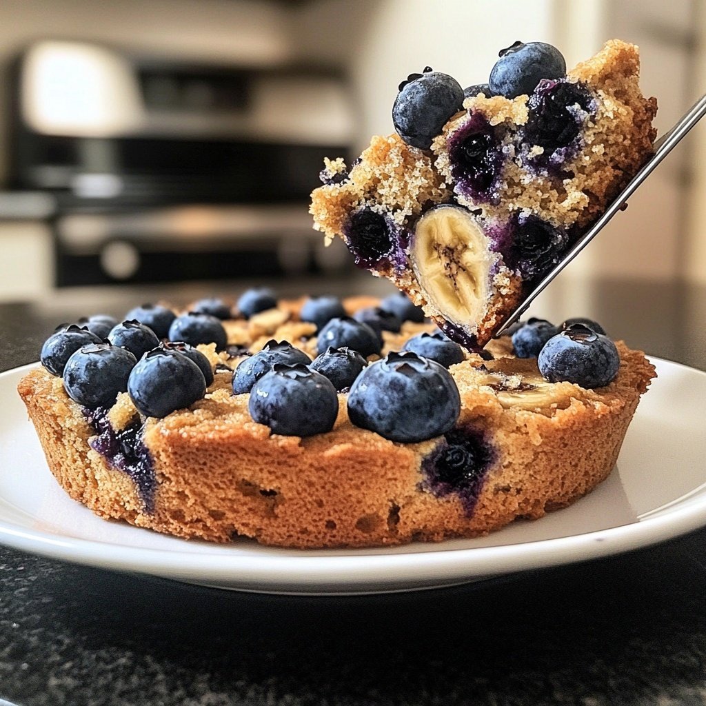Bananenbrot mit Blaubeeren