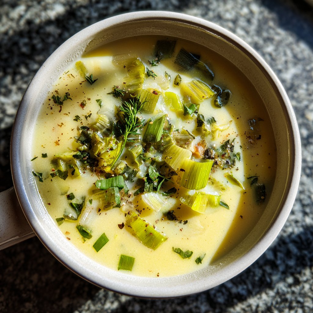 Blumenkohlsuppe mit Lauch
