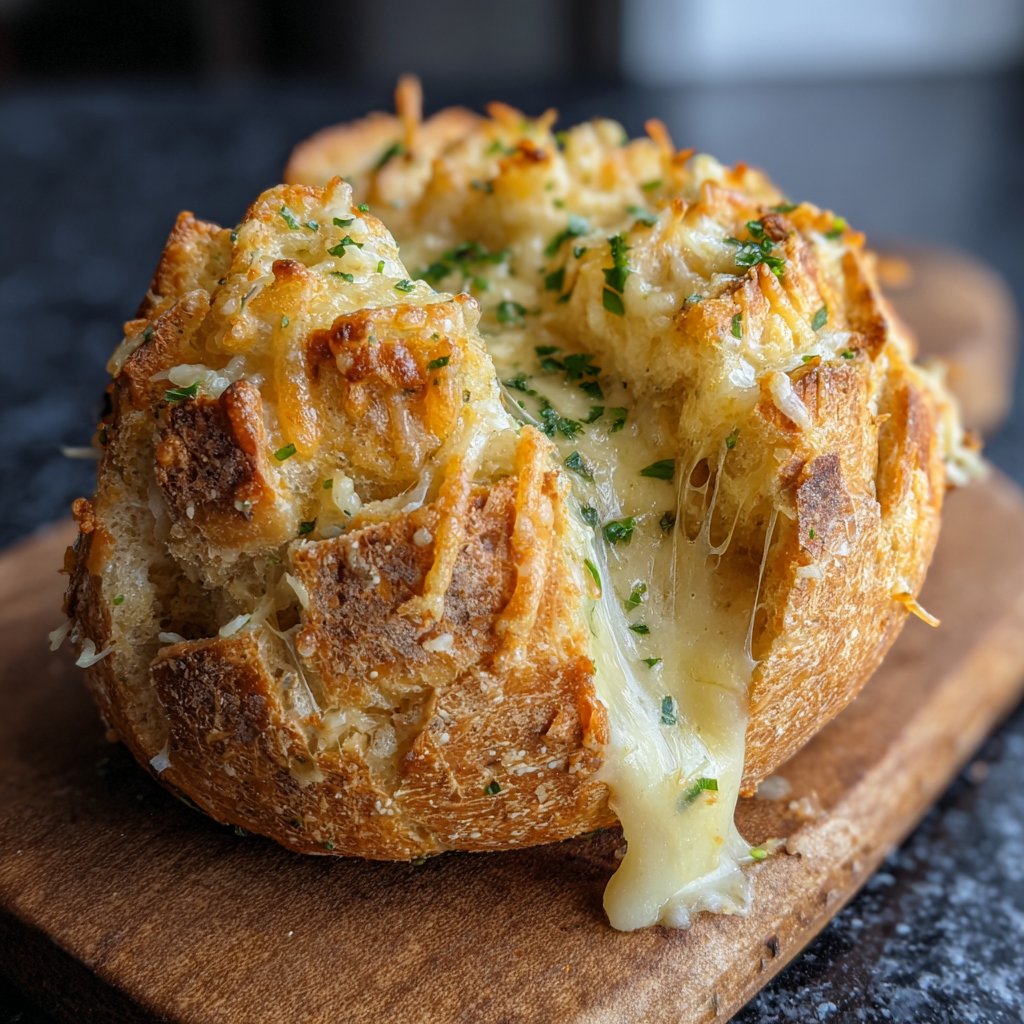 Zupfbrot Mit Käse Und Knoblauch
