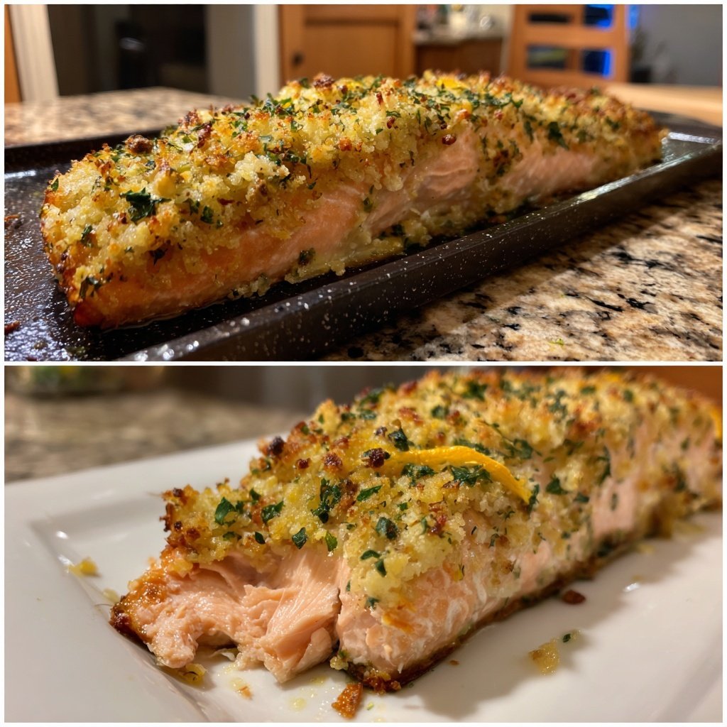 Ofenlachs mit Zitronenkruste