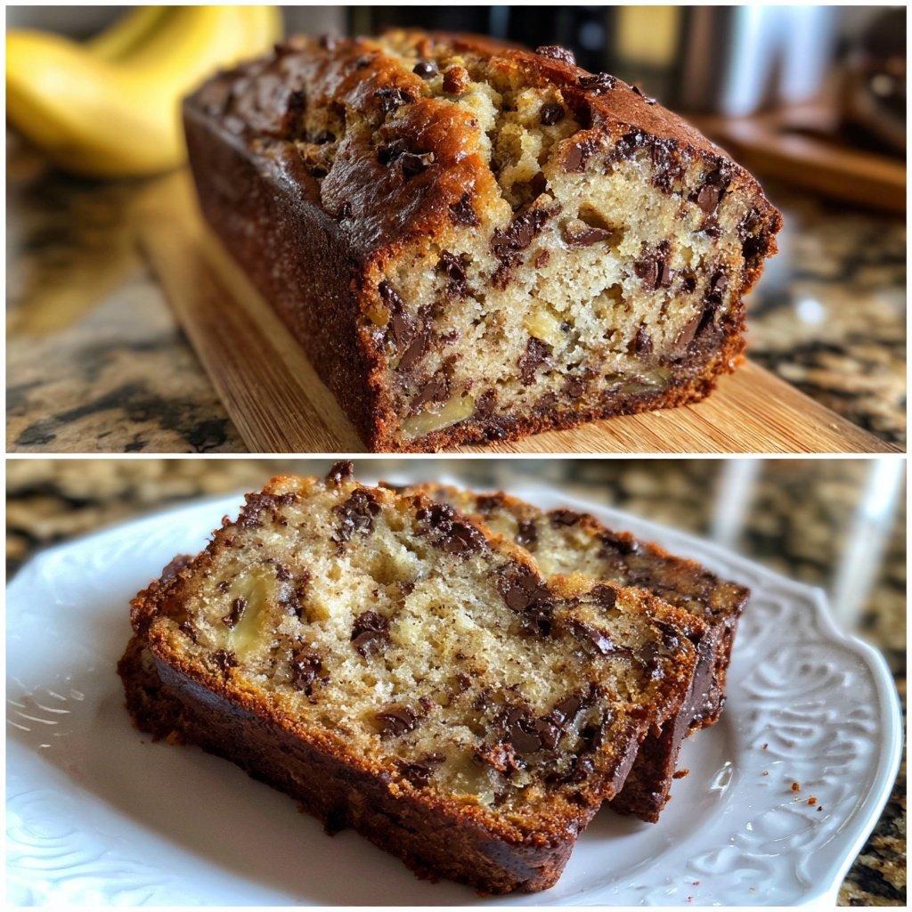 Bananenbrot mit Schoko-Drops