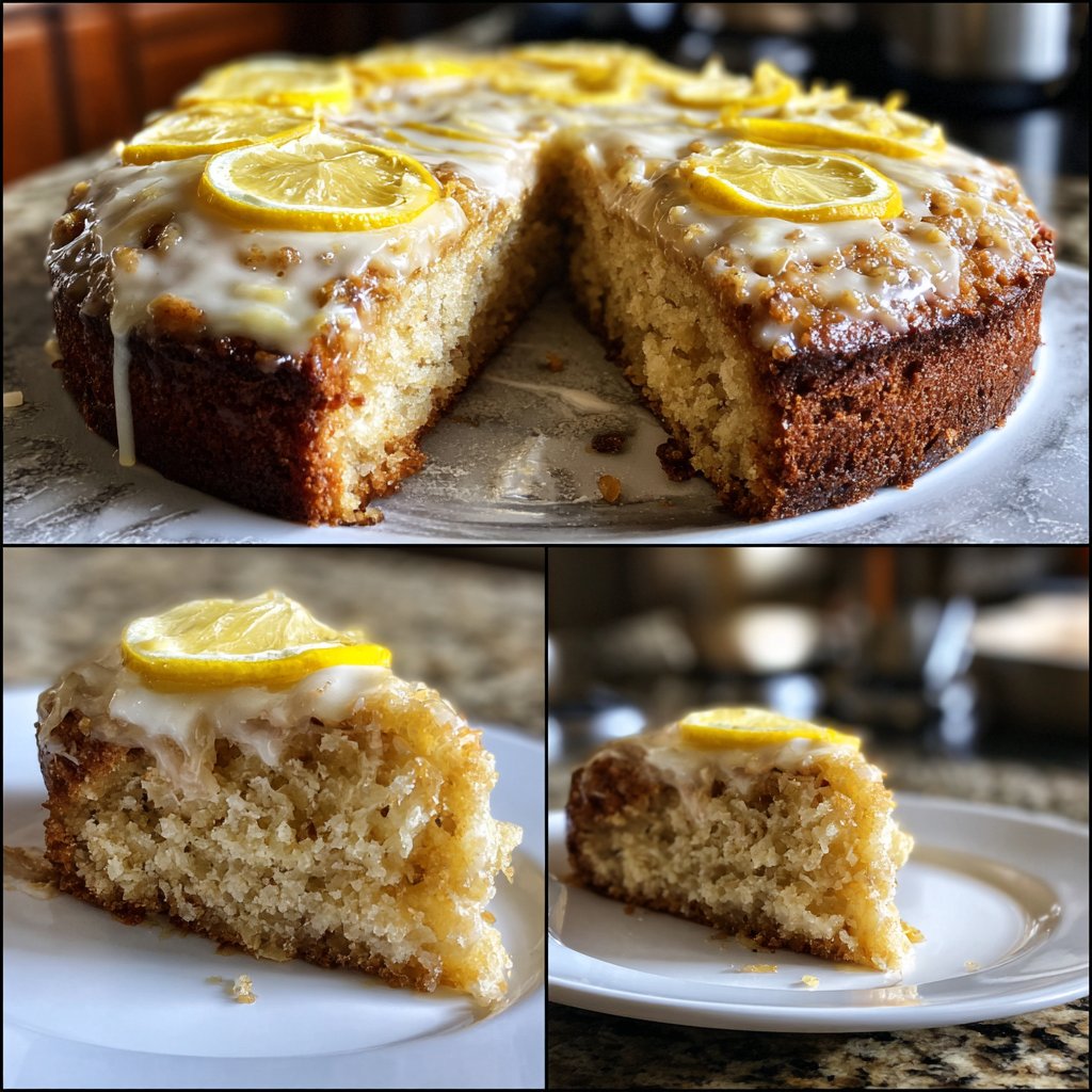 Bananenkuchen mit Joghurt und Zitrone