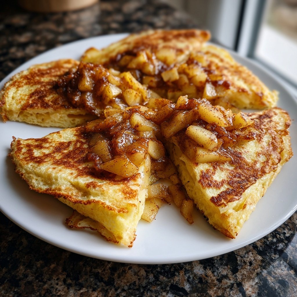 Pfannkuchen mit Apfel-Zimt-Topping