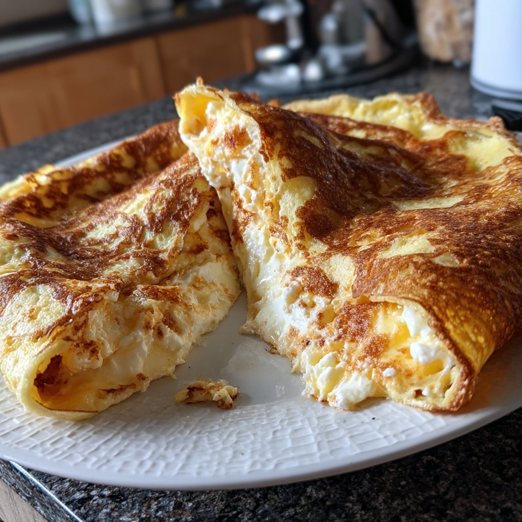 Pfannkuchen mit Quarkfüllung