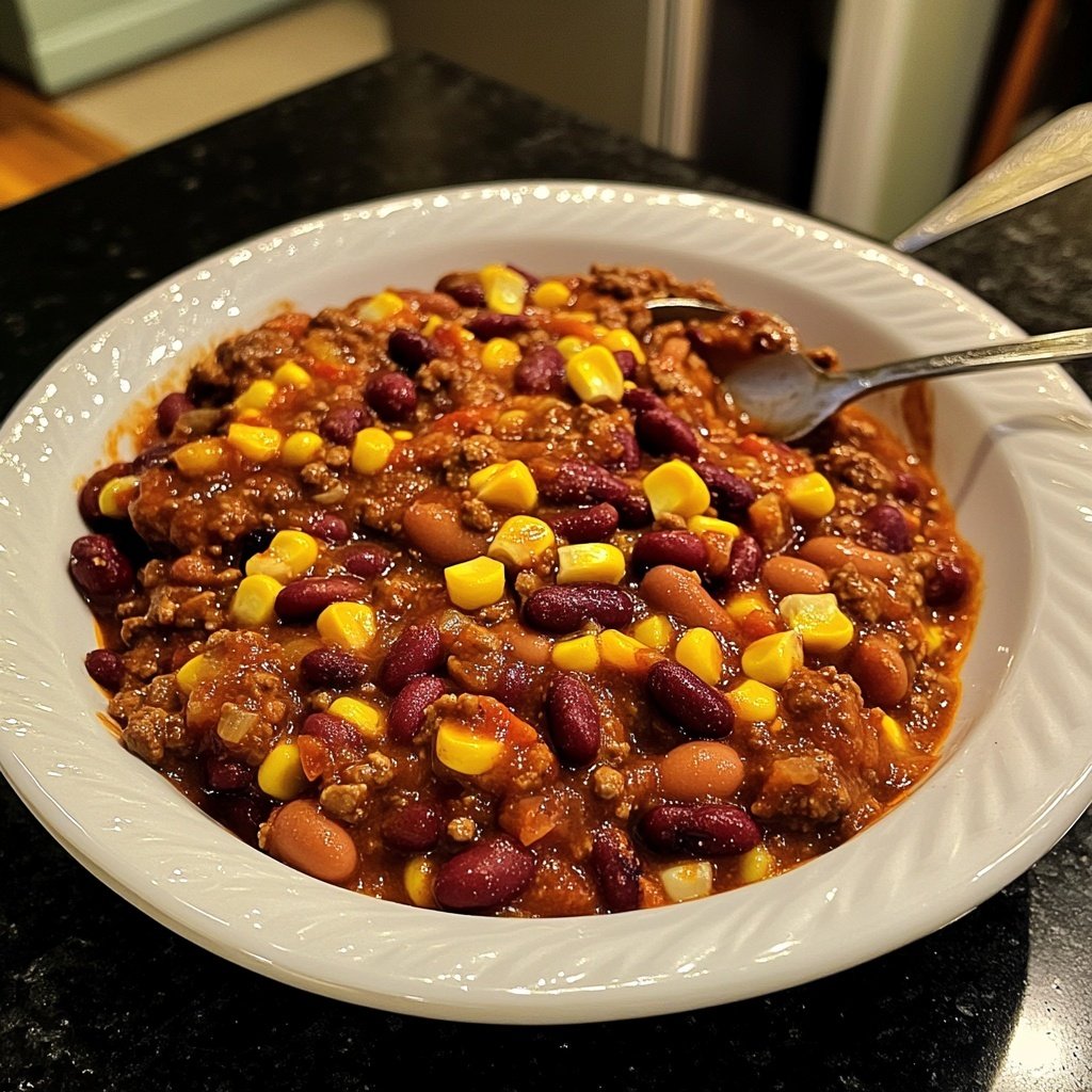 Chili sin Carne mit Mais