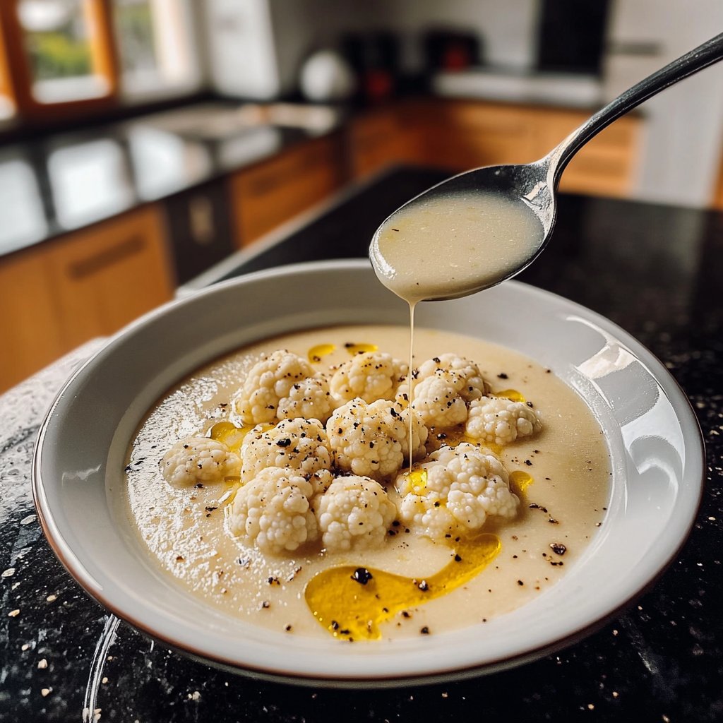 Cremige Blumenkohlsuppe mit einfachen Zutaten