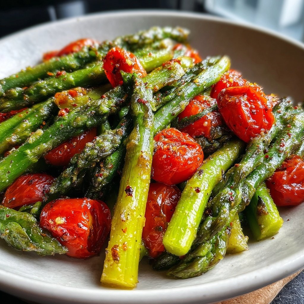 Grüner Spargel Mit Tomaten