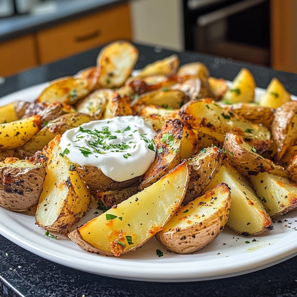 Ofenkartoffeln mit Joghurt-Dip