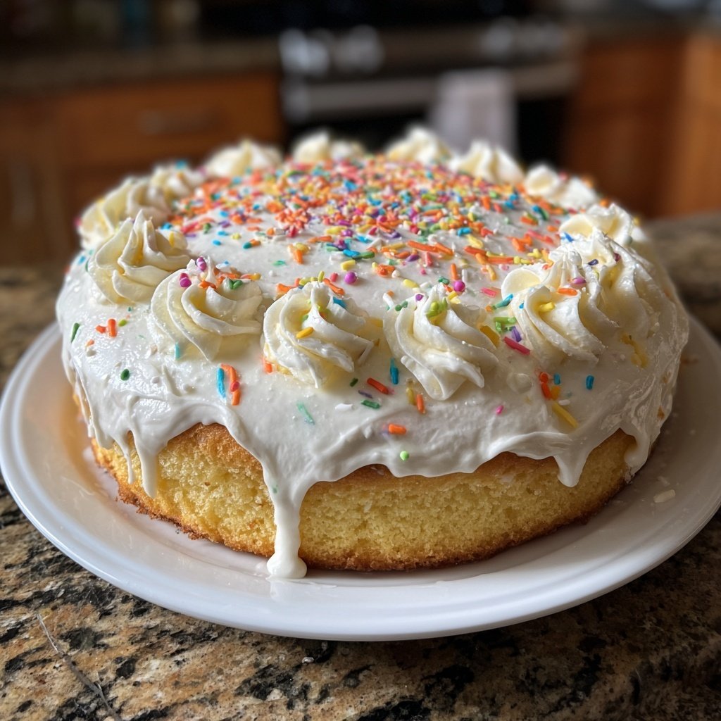 Geburtstagskuchen einfach dekoriert