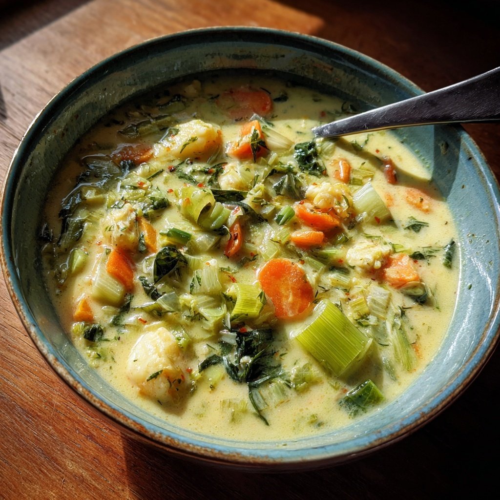 Kalorienarme Gemüse Suppe Mit Lauch