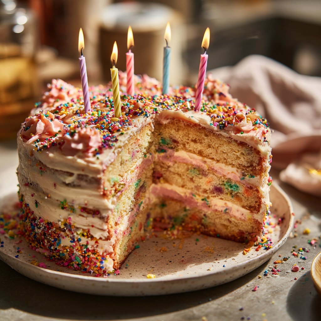Geburtstagskuchen mit Kerzen